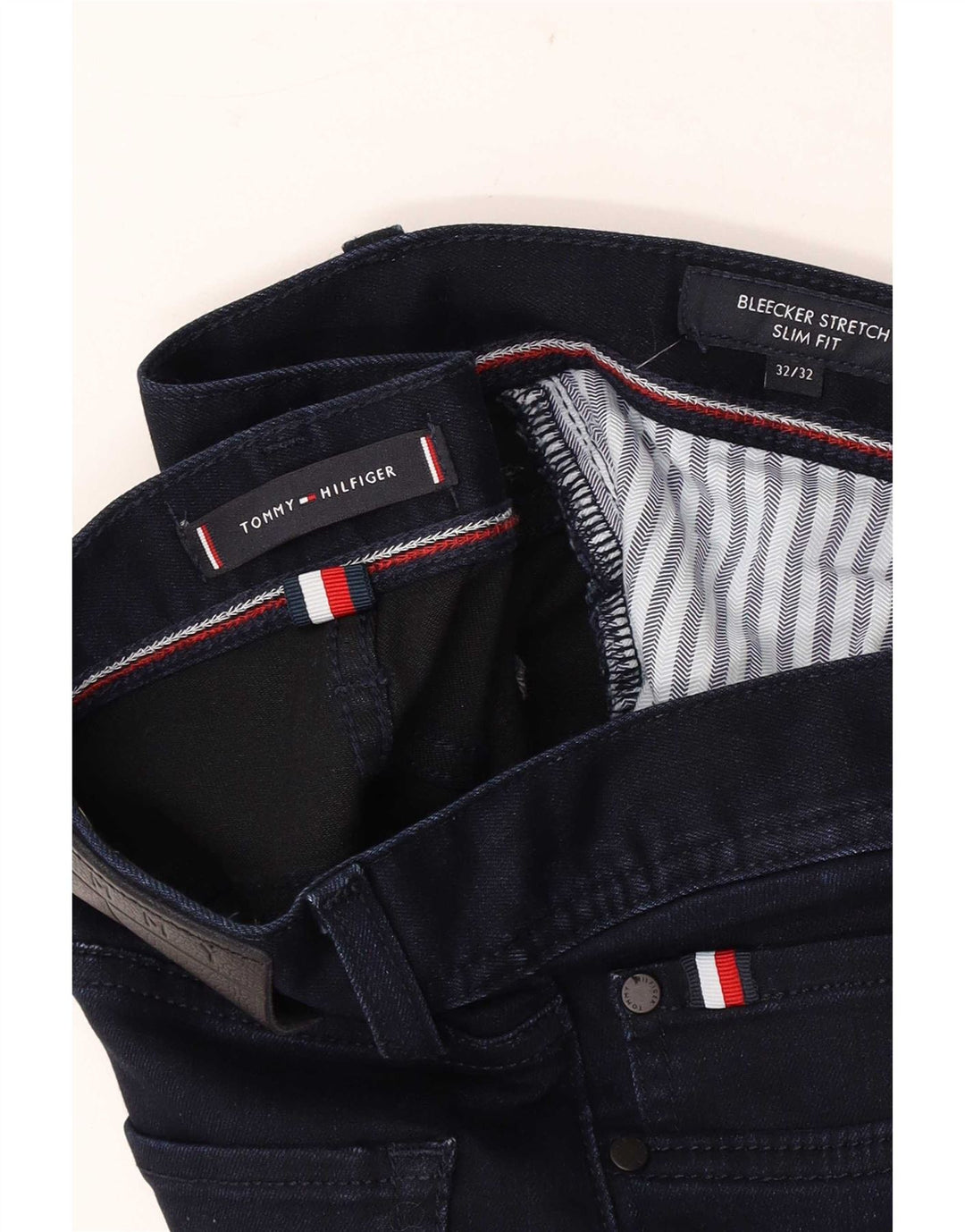 Tommy Hilfiger Mens Bleecker Slim Jeans W32 L32 Navy Blue