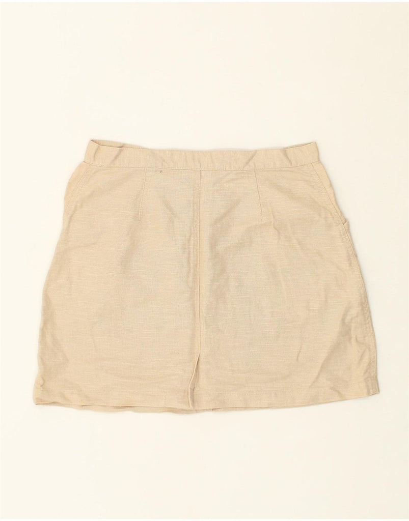 VINTAGE Womens Mini Skirt UK 12 Medium W28 Beige | Vintage Vintage | Thrift | Second-Hand Vintage | Used Clothing | Messina Hembry 