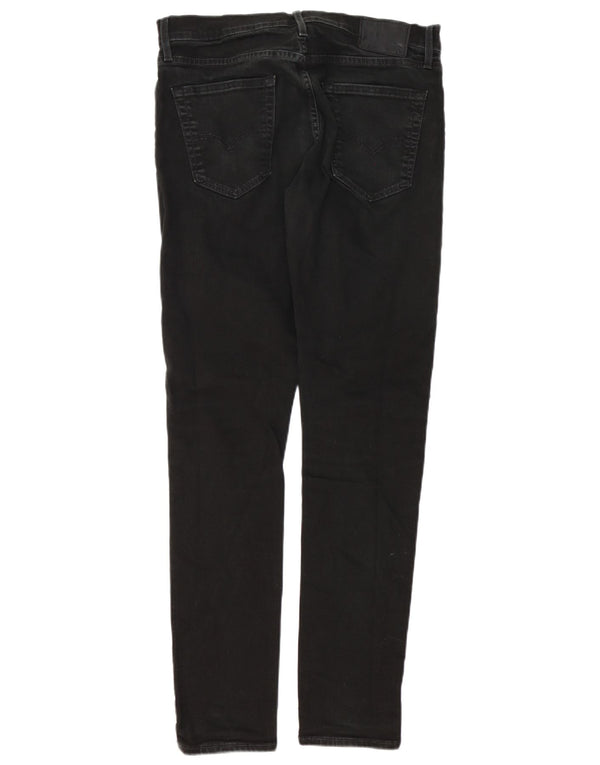Levi's Mens 512 Slim Fit Tapered Jeans W34 L34 Black Cotton