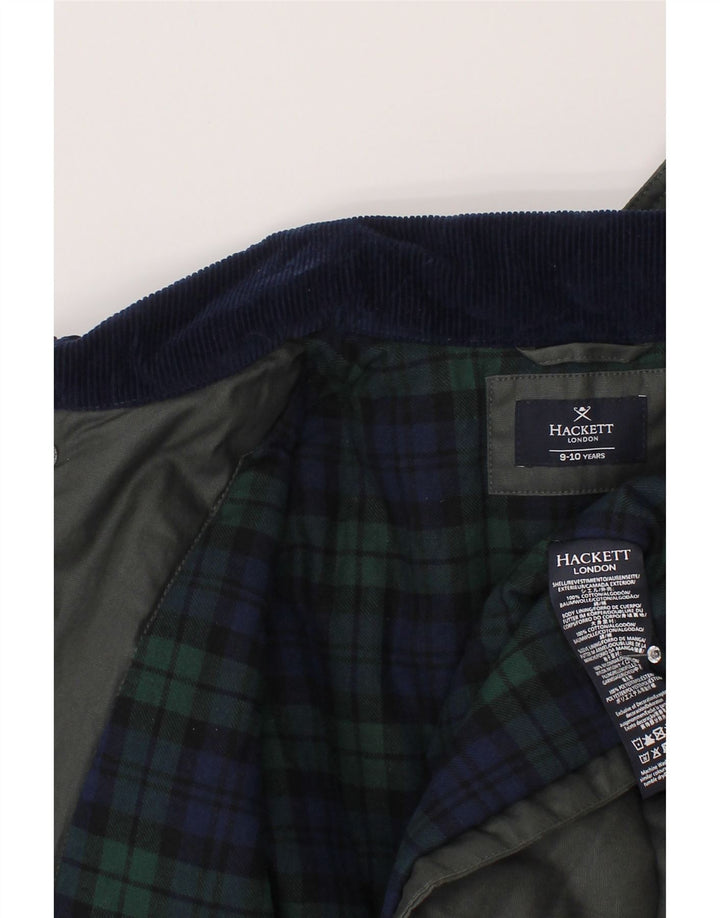 Hackett Boys Windbreaker Jacket 9-10 Years Grey Cotton