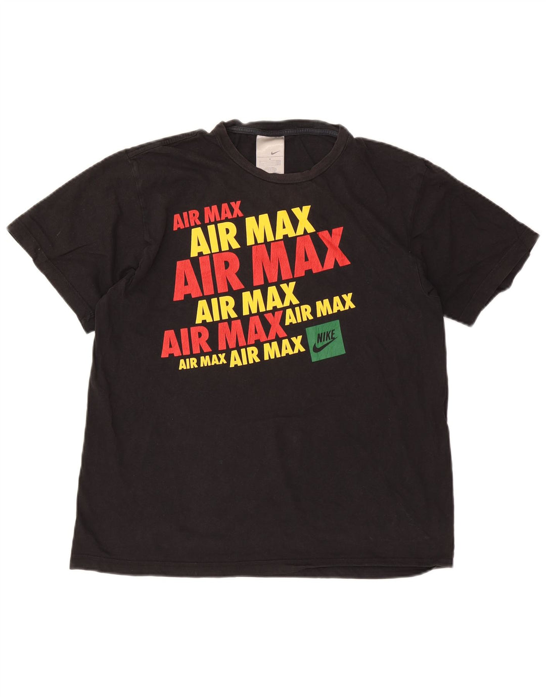 Nike Mens Graphic T-Shirt Top UK 39/40 Medium Black Cotton