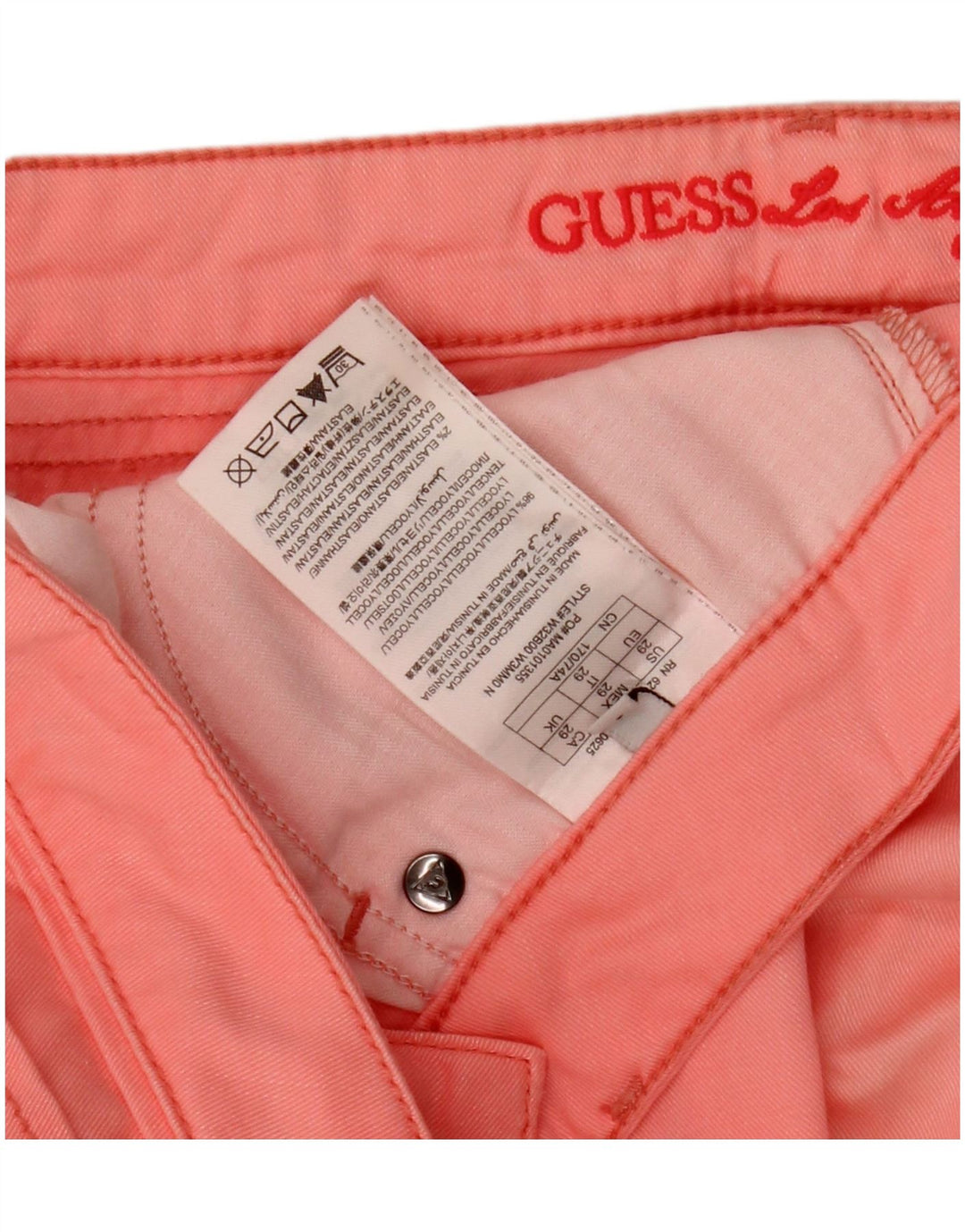 Guess Womens Slim Jeans W29 L26 Pink Lyocell