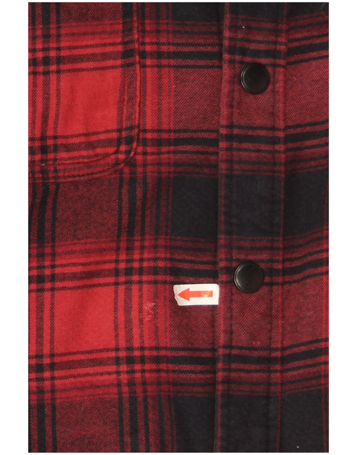 Marks & Spencer Mens Regular Overshirt Flannel Shirt 2XL Red Check