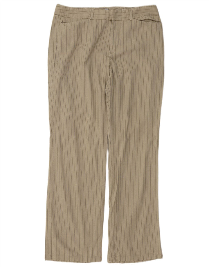 DOCKERS Womens Ideal Fit Casual Trousers US 12 Large W32 L30 Beige