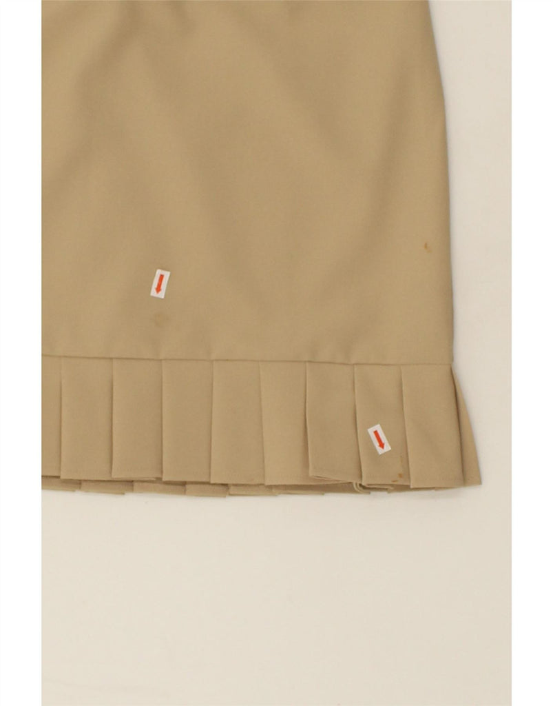 VINTAGE Womens Mini Skirt UK 14 Medium W30 Beige Polyester Vintage Vintage and Second-Hand Vintage from Messina Hembry 