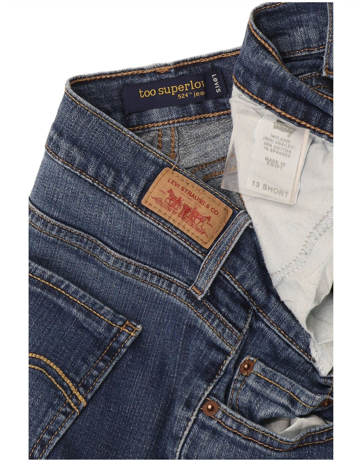 Levi's Womens 524 Too Superlow Bootcut Jeans Size 13 Large W34 L28 Blue