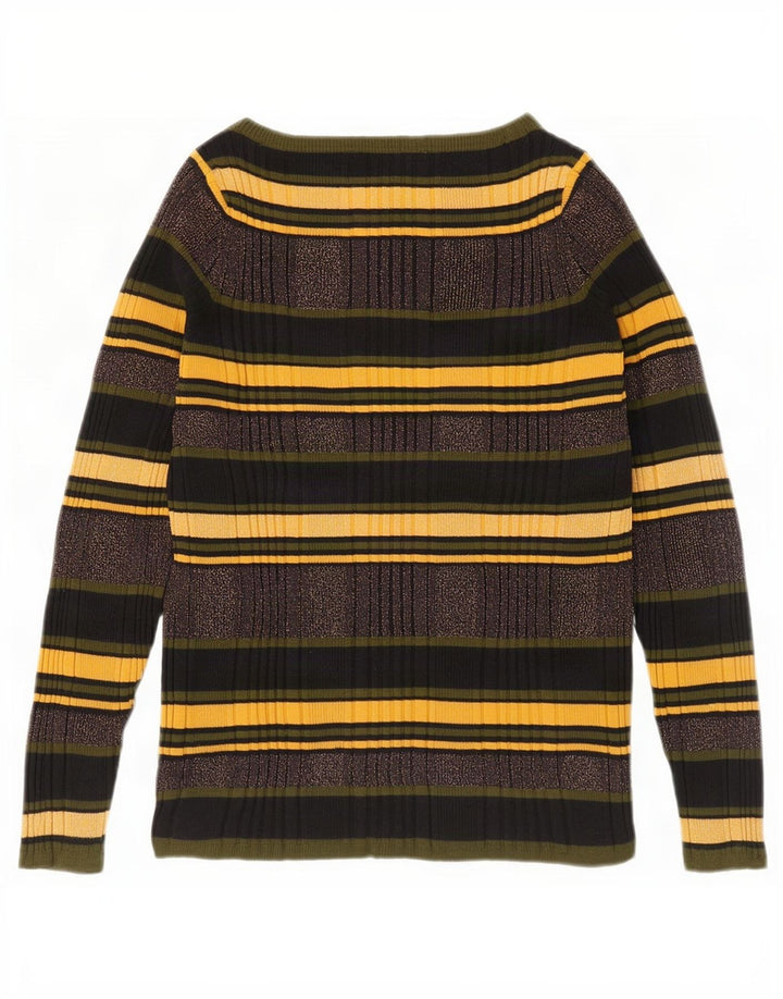 Marks & Spencer Womens Boat Neck Jumper Sweater UK 16 Large Multicoloured