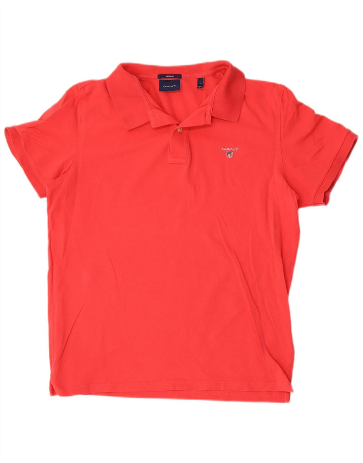 Gant Mens Regular Polo Shirt Large Red Cotton