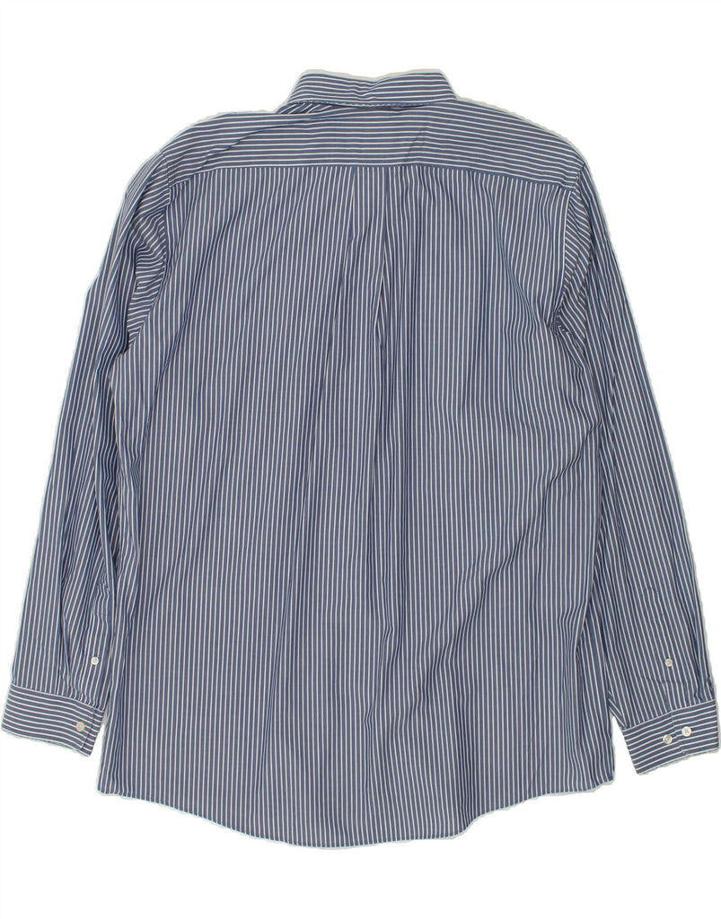 EDDIE BAUER Mens Tall Shirt XL Blue Pinstripe Cotton | Vintage Eddie Bauer | Thrift | Second-Hand Eddie Bauer | Used Clothing | Messina Hembry 
