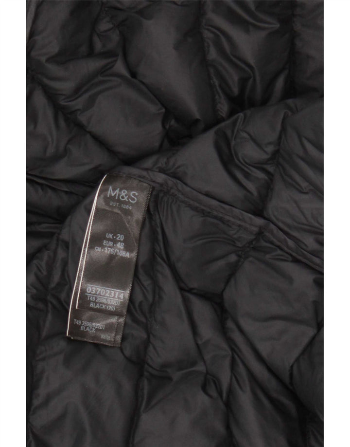 Marks & Spencer Womens Padded Gilet UK 20 2XL Black Polyamide
