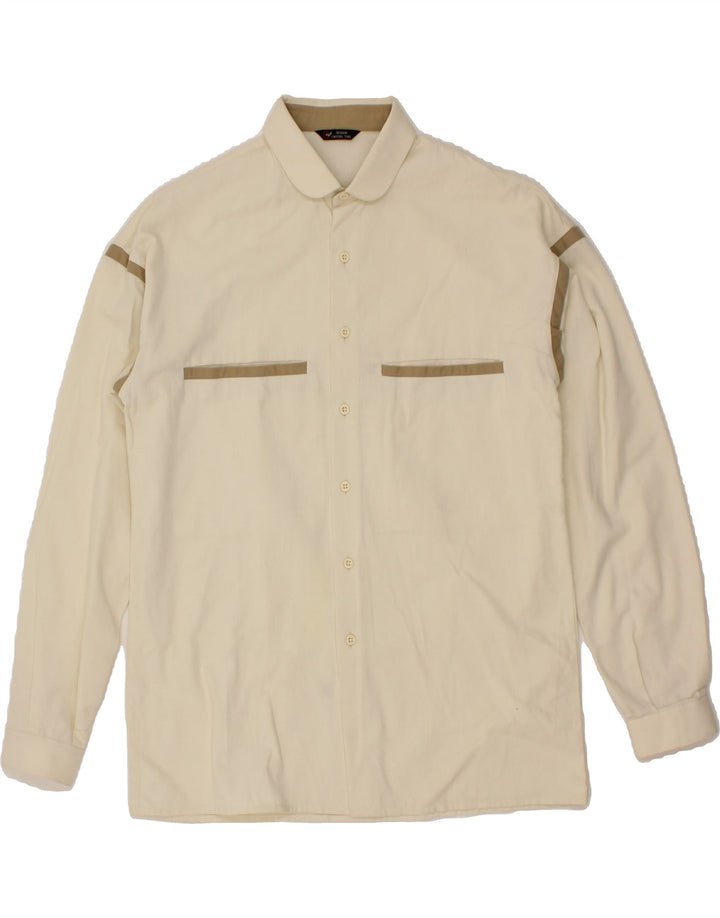 INGRAM Mens Shirt IT 48 Medium Beige Polyester Vintage Ingram and Second-Hand Ingram from Messina Hembry 