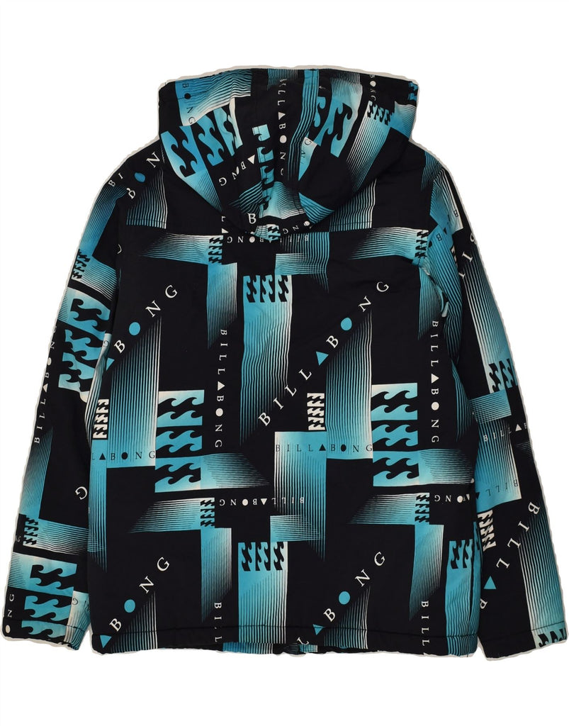 BILLABONG Womens Hooded Windbreaker Jacket UK 12 Medium Black Colourblock | Vintage Billabong | Thrift | Second-Hand Billabong | Used Clothing | Messina Hembry 