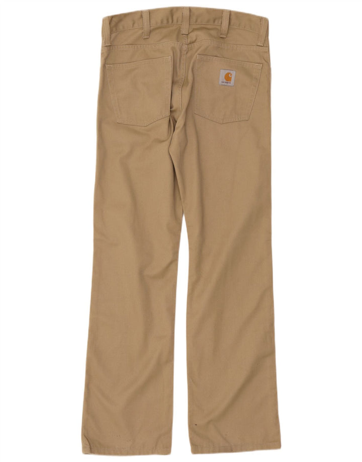 CARHARTT Mens Bootcut Casual Trousers W32 L34 Beige Polyester