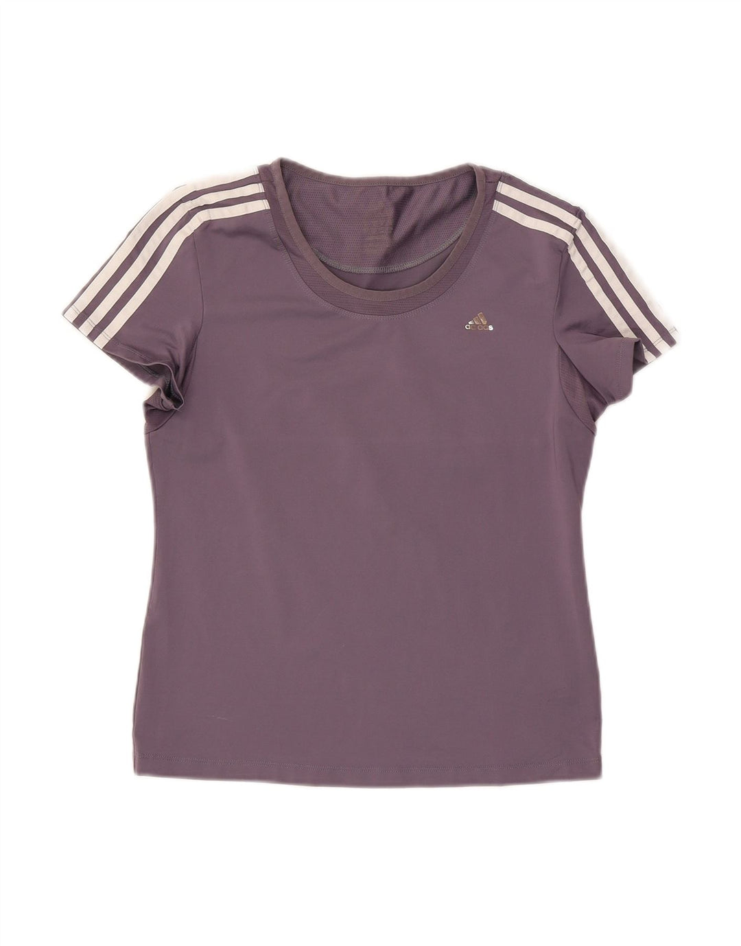 ADIDAS Womens T-Shirt Top UK 12 Medium Purple Polyester