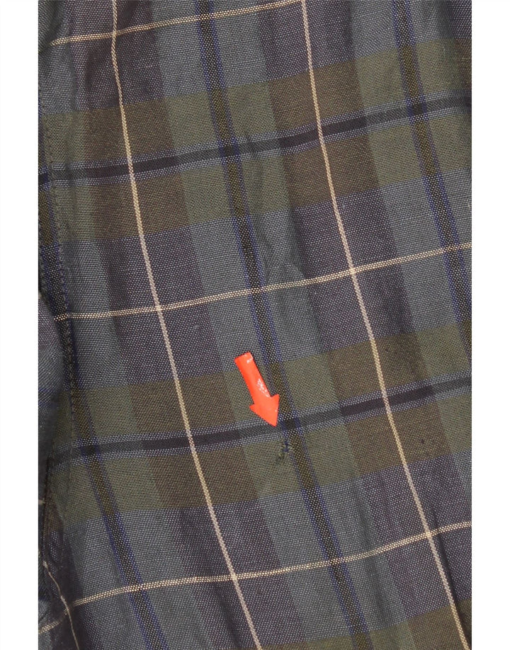 Belfe Mens Bomber Jacket UK 40 Large Navy Blue Check