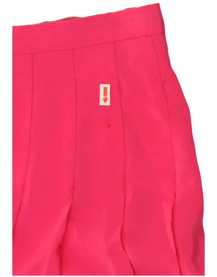 Vintage Womens Pleated Skirt W26 Small Pink