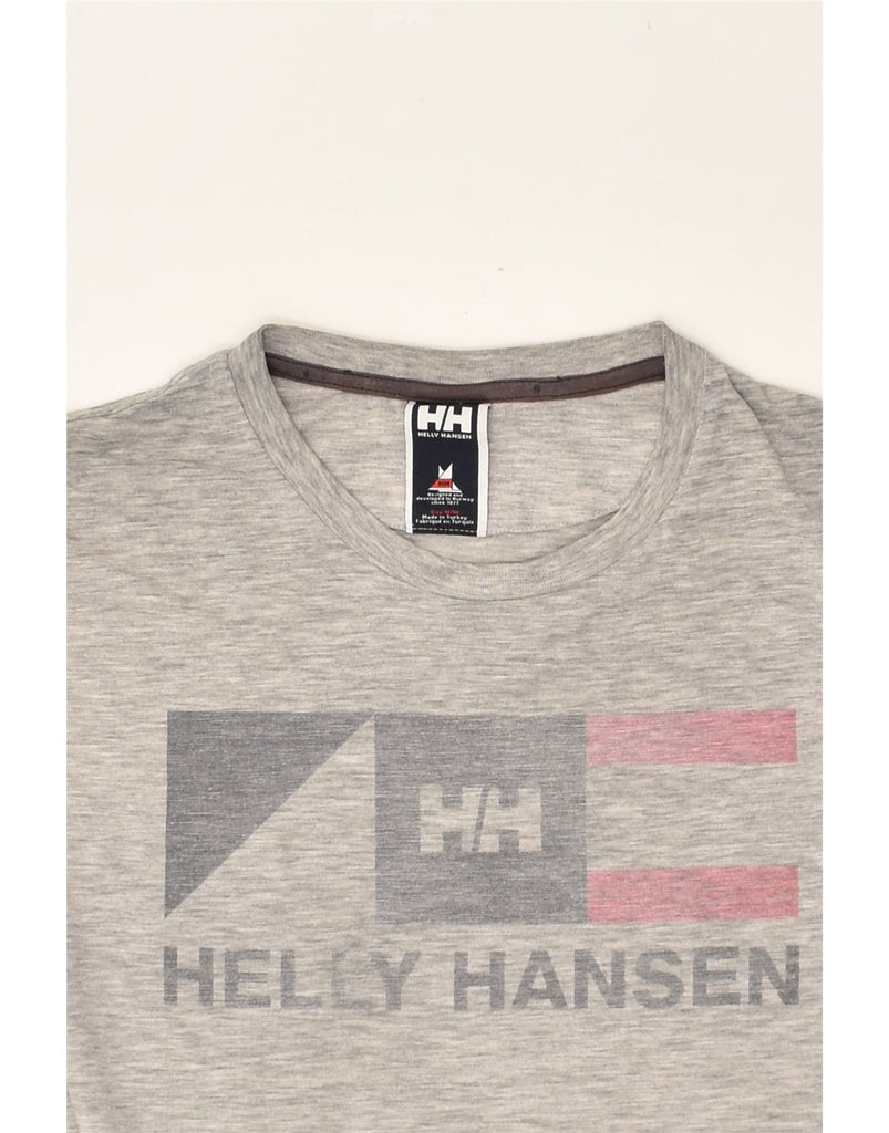 HELLY HANSEN Mens Graphic T-Shirt Top Medium Grey | Vintage Helly Hansen | Thrift | Second-Hand Helly Hansen | Used Clothing | Messina Hembry 