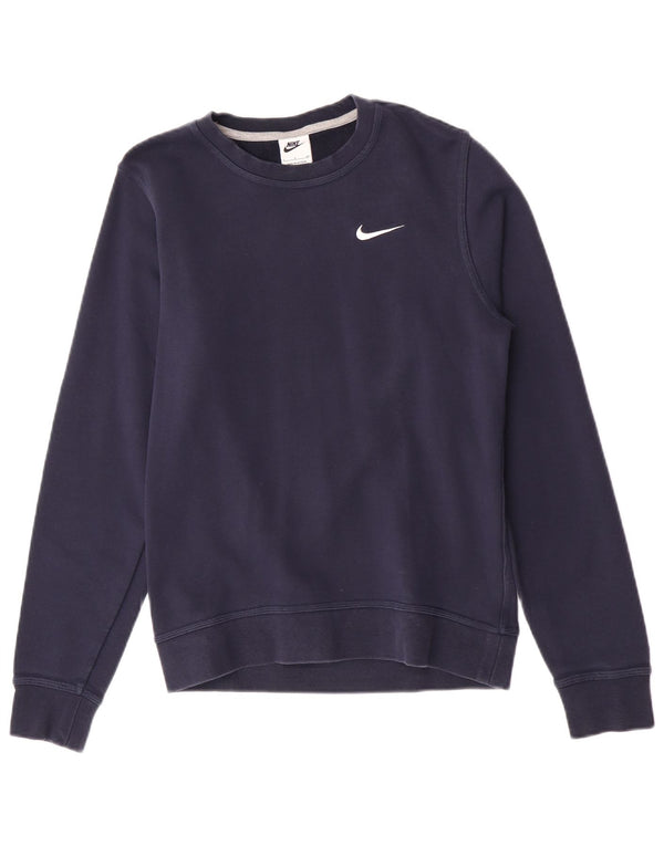 Nike Mens Sweatshirt Jumper Small Navy Blue Cotton