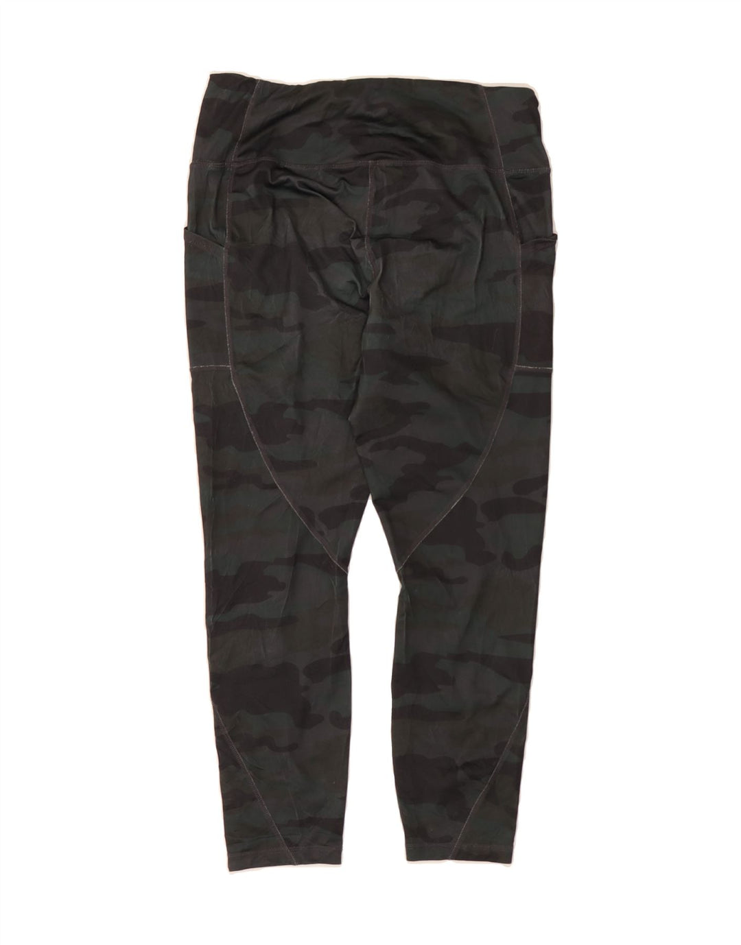 REEBOK Womens Leggings UK 14 Large  Grey Camouflage Vintage Reebok and Second-Hand Reebok from Messina Hembry 