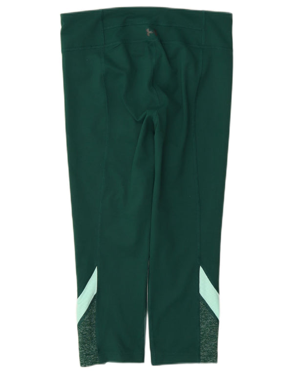 Under Armour Womens Capri Leggings UK 10 Small Green Polyester