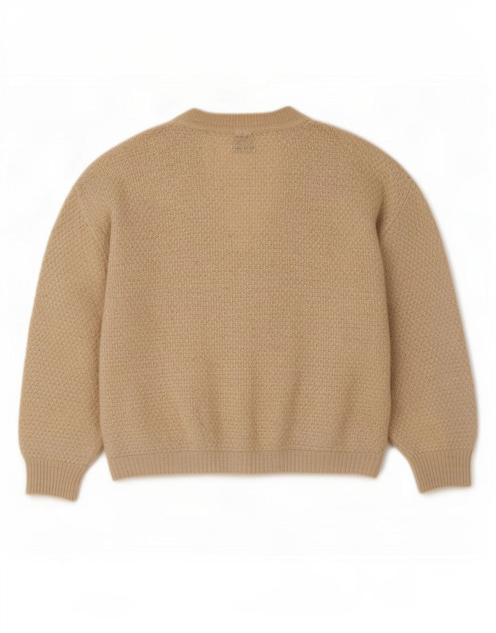Think Pink Mens Cardigan Sweater IT 48 Medium Beige Lambswool