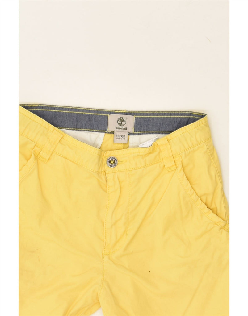 TIMBERLAND Boys Chino Shorts 9-10 Years W22  Yellow Cotton | Vintage Timberland | Thrift | Second-Hand Timberland | Used Clothing | Messina Hembry 