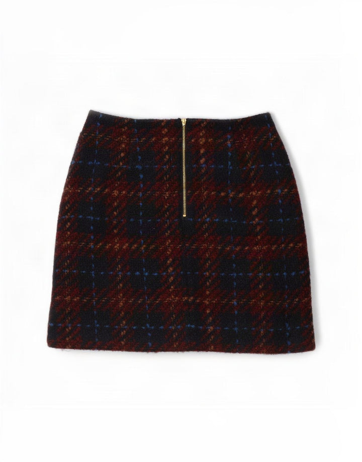 Zara Womens Mini Skirt UK 8 Small Multicoloured Check Acrylic