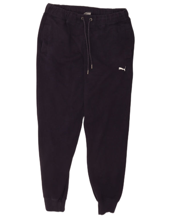 Puma Mens Tracksuit Trousers Joggers Large Navy Blue Cotton