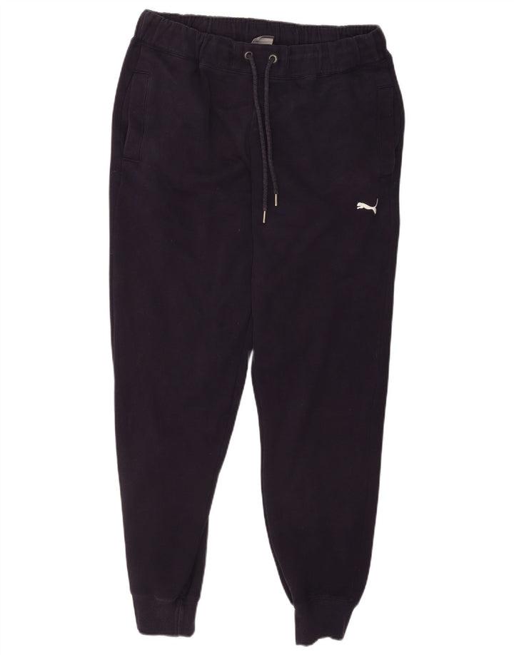 Puma Mens Tracksuit Trousers Joggers Large Navy Blue Cotton