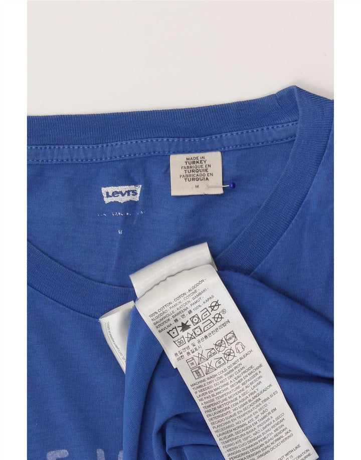 Levi's Mens Graphic T-Shirt Top Medium Blue Cotton