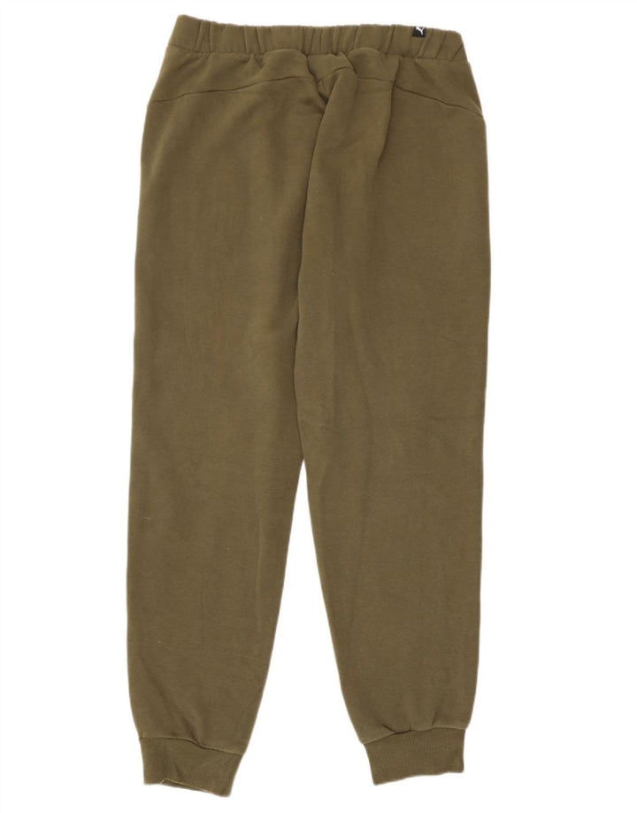 Puma Mens Tracksuit Trousers Joggers Large  Khaki Cotton