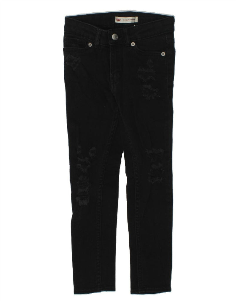 LEVI'S Girls 710 Distressed Super Skinny Jeans 5-6 Years W20 L18  Black | Vintage Levi's | Thrift | Second-Hand Levi's | Used Clothing | Messina Hembry 