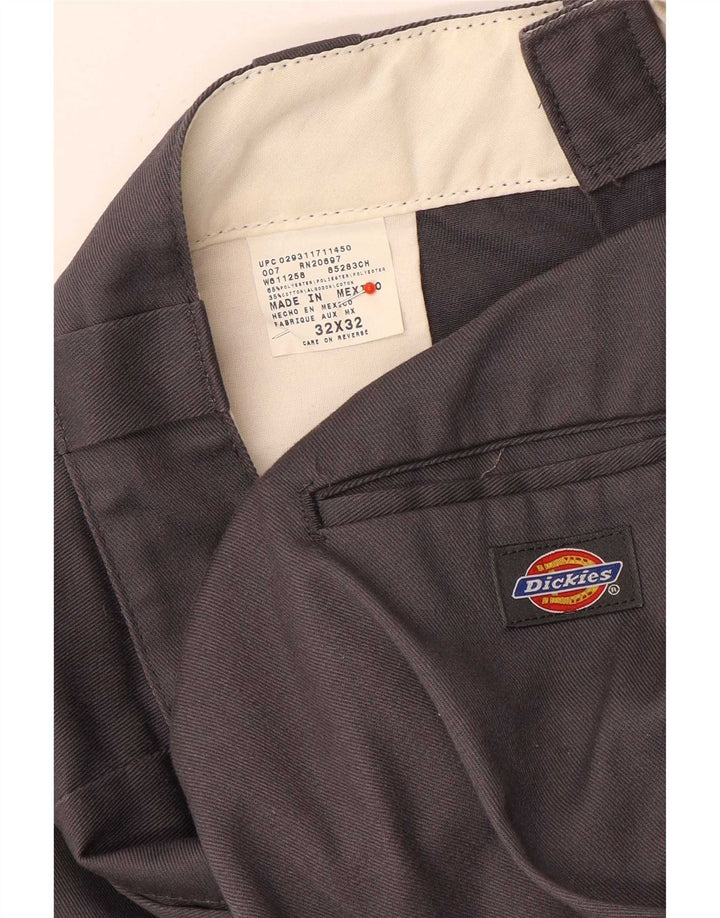 Dickies Mens Wide Leg Cargo Trousers W32 L32 Grey Polyester