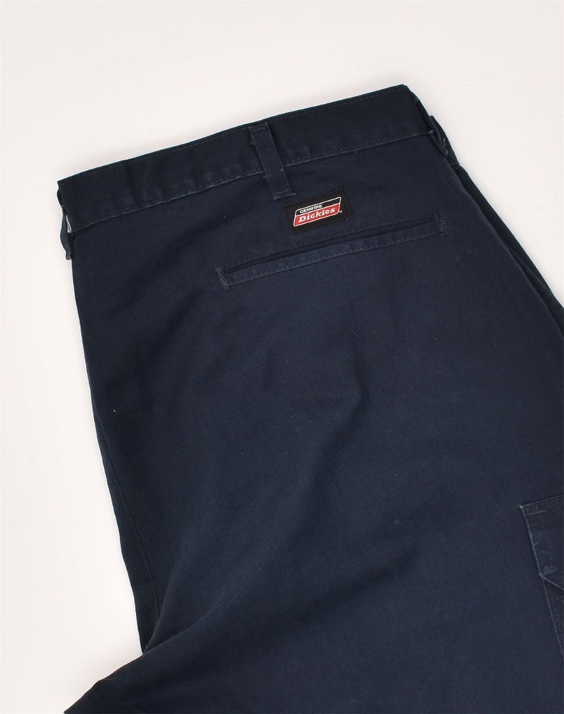 DICKIES Mens Straight Cargo Trousers W40 L29 Navy Blue Polyester | Vintage Dickies | Thrift | Second-Hand Dickies | Used Clothing | Messina Hembry 