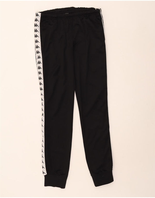 Kappa Womens Tracksuit Trousers Joggers UK 16 Large Black Colourblock