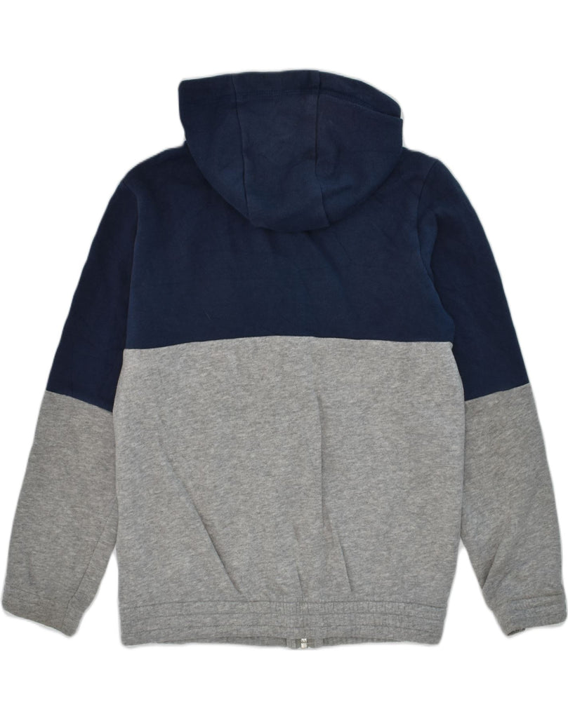 ADIDAS Boys Zip Hoodie Sweater 9-10 Years Navy Blue Colourblock Cotton | Vintage Adidas | Thrift | Second-Hand Adidas | Used Clothing | Messina Hembry 