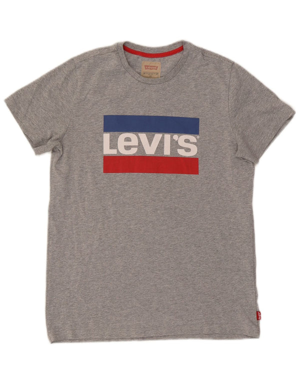 Levi's Boys Graphic T-Shirt Top 15-16 Years Grey Flecked