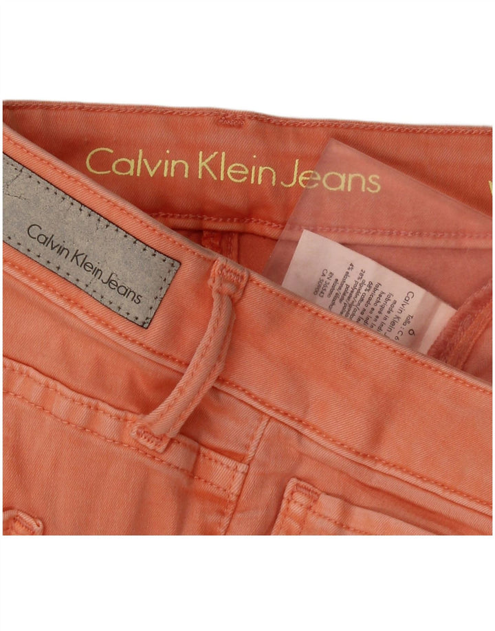 CALVIN KLEIN Womens Skinny Jeans US 6 Medium W28 L27  Orange Cotton
