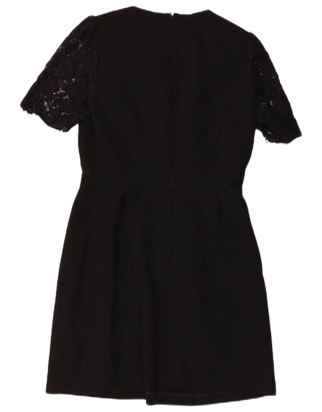 WAREHOUSE Womens A-Line Dress UK 12 Medium Black Polyester