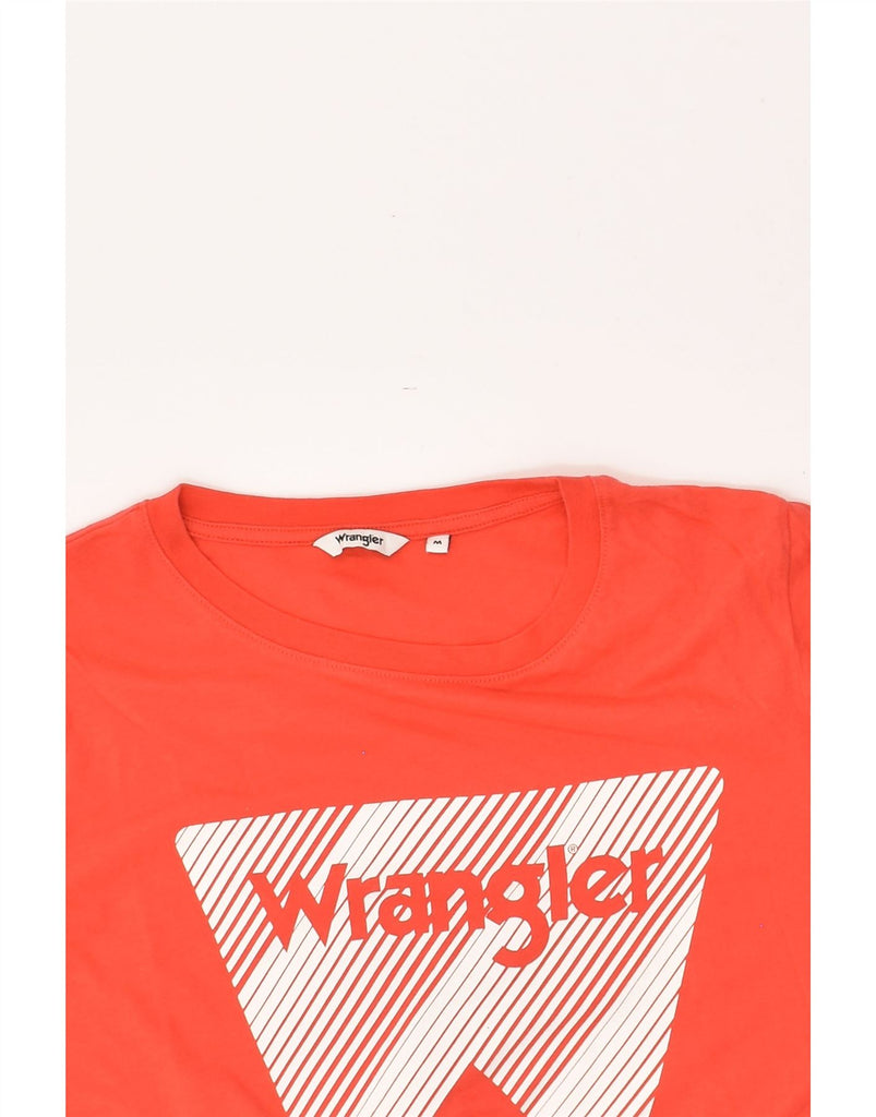 WRANGLER Womens Graphic T-Shirt Top UK 14 Medium Red Cotton | Vintage Wrangler | Thrift | Second-Hand Wrangler | Used Clothing | Messina Hembry 