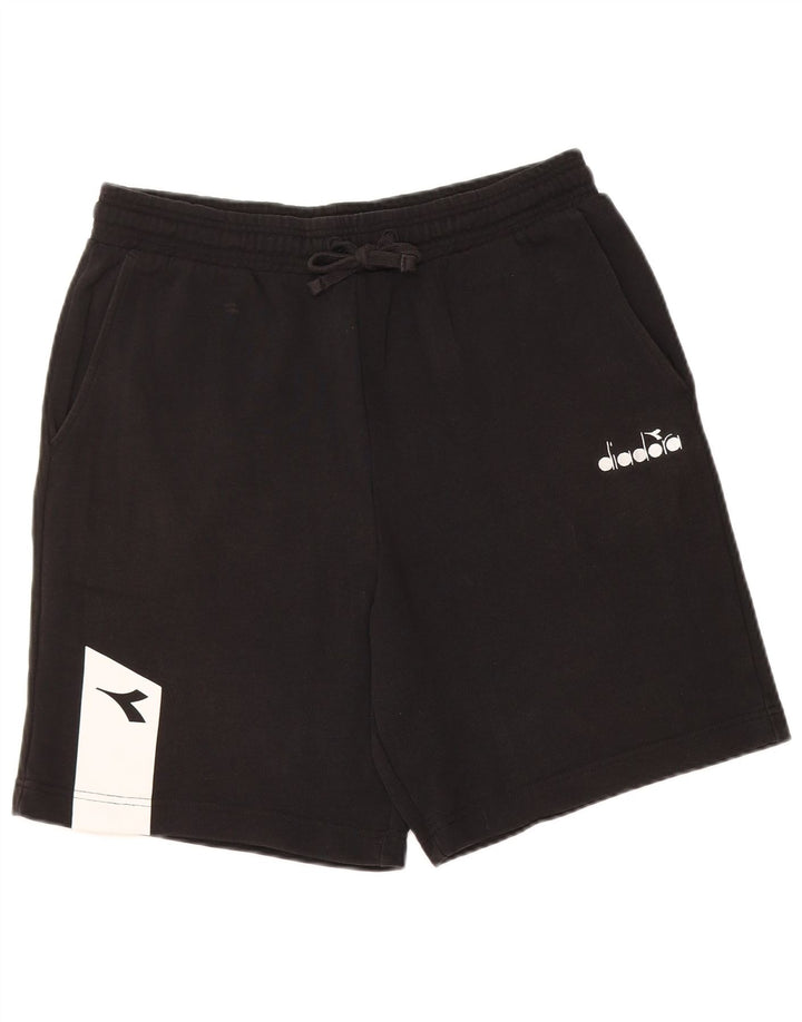 Diadora Mens Sport Shorts Medium  Black Colourblock Cotton