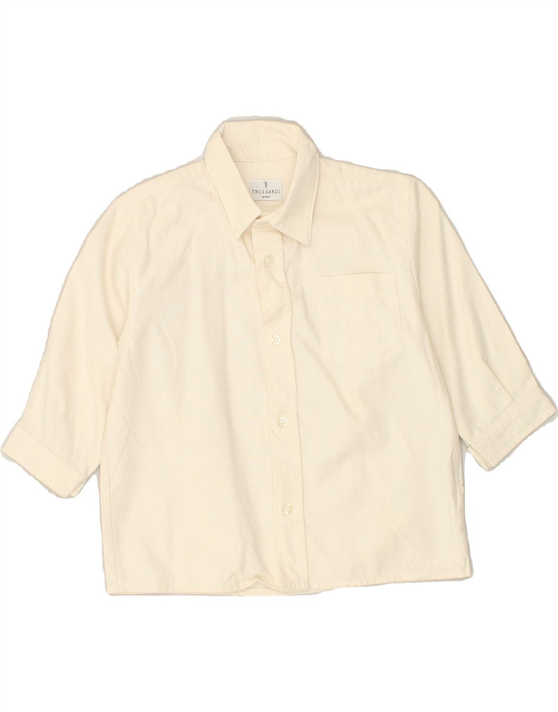 TRUSSARDI BABY Boys Short Sleeve Shirt 2-3 Years Off White Cotton | Vintage Trussardi Baby | Thrift | Second-Hand Trussardi Baby | Used Clothing | Messina Hembry 