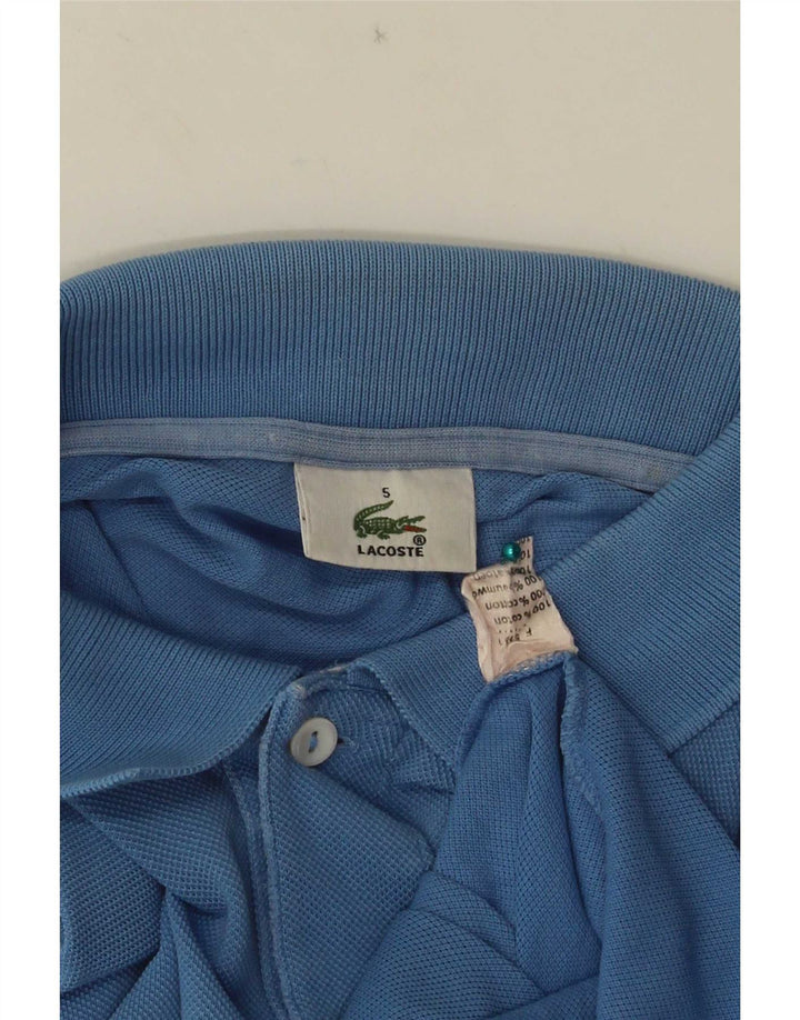 Lacoste Mens Polo Shirt Size 5 Large Blue Cotton