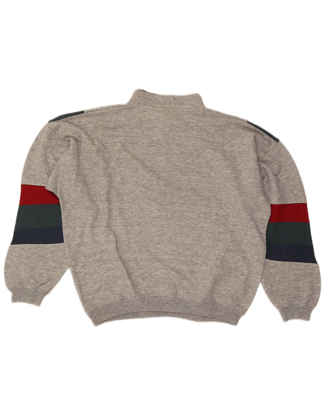 North Pole Mens Zip Neck Sweatshirt Jumper XL Grey Colourblock