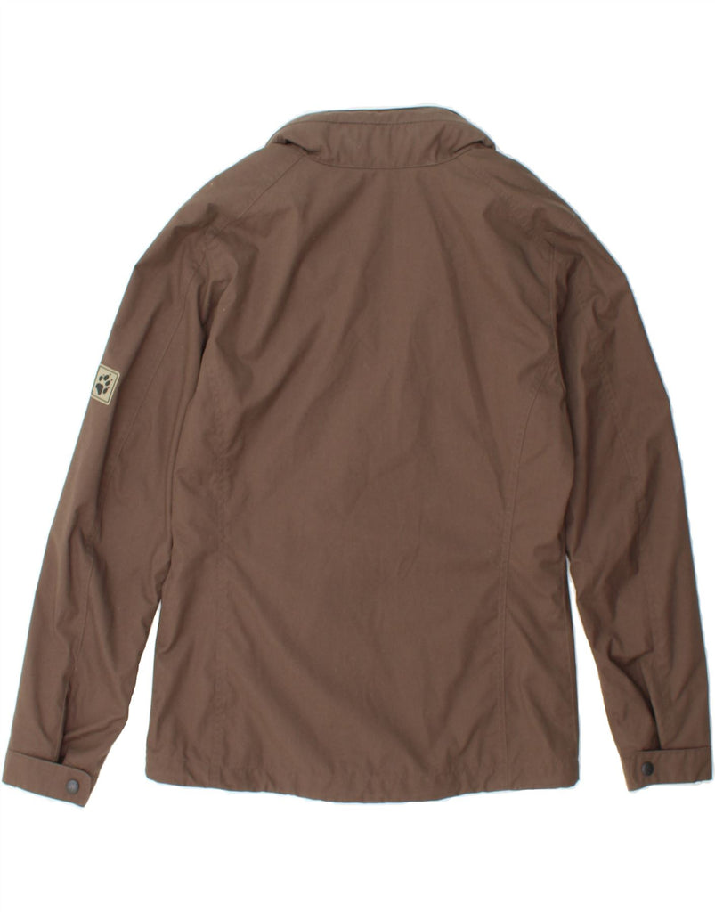 JACK WOLFSKIN Womens Oversized Hooded Utility Jacket UK 10 Small Brown Vintage Jack Wolfskin and Second-Hand Jack Wolfskin from Messina Hembry 