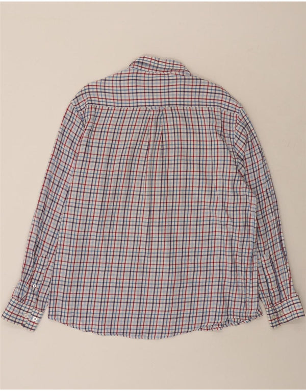 JAMES PRINGLE Mens Flannel Shirt Large Blue Check Cotton