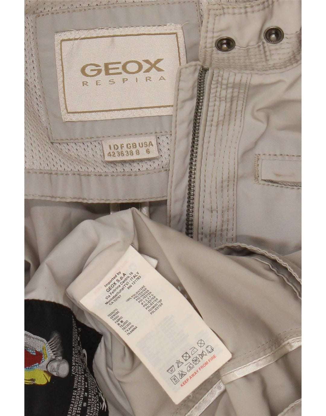 Geox Womens Utility Jacket UK 8 Small Grey Polyester