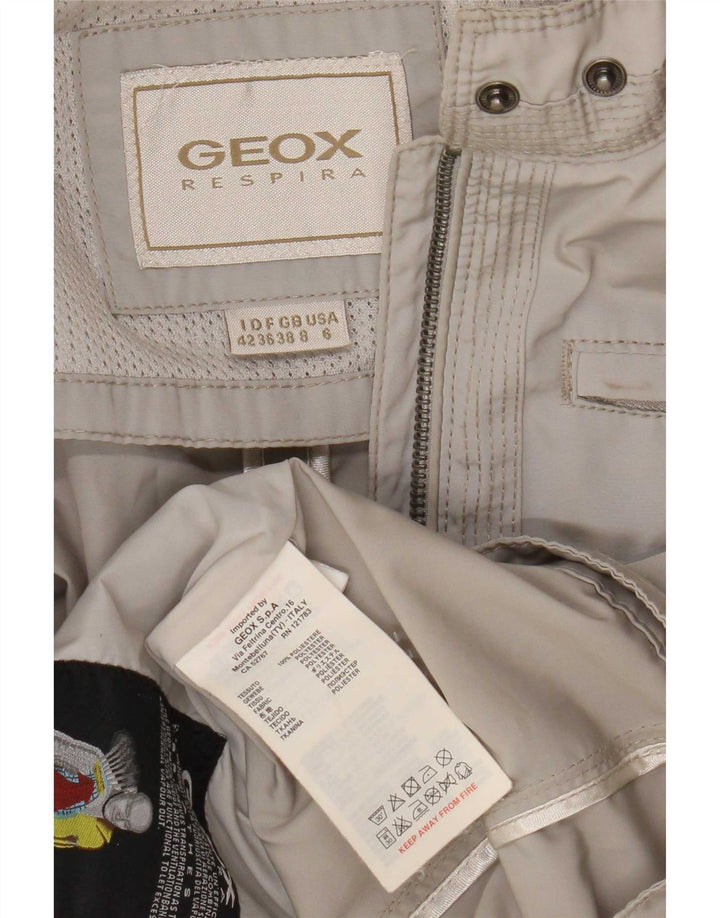 Geox Womens Utility Jacket UK 8 Small Grey Polyester