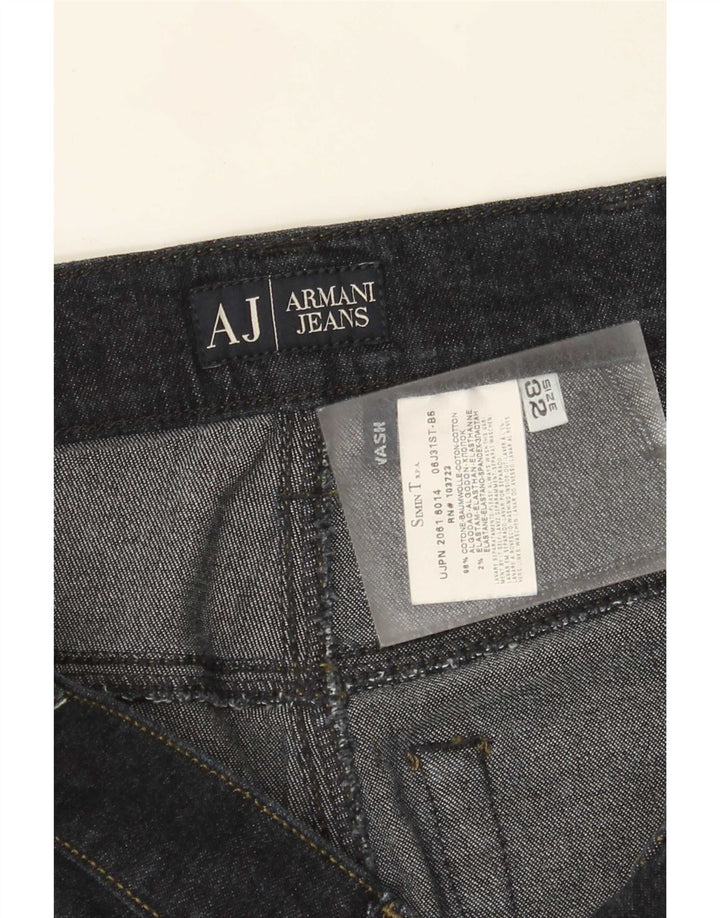 Armani Womens Straight Jeans W32 L34 Navy Blue Cotton
