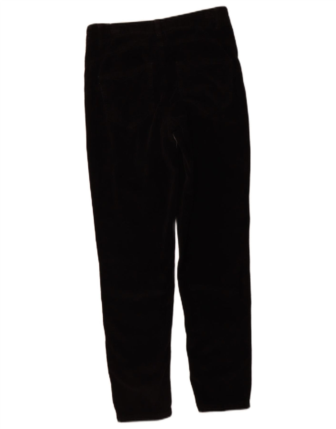 BENETTON Womens Slim Corduroy Trousers UK 8 Small W26 L27 Black Cotton